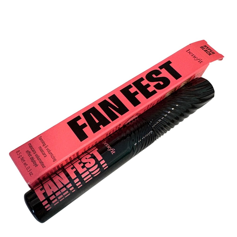 Benefit Fan Fest Fanning Volumizing Mascara Hyper Black 8.5g 0.3oz Full Size NEW